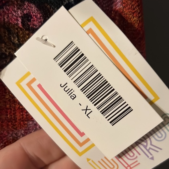 NWT Lularoe Julia dress in gorgeous multi print. Size XL. - Picture 3 of 6